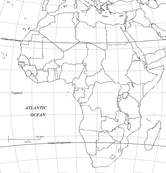 Blank Map Africa