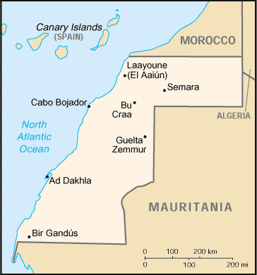  northwestern Africa, bordering Morocco 