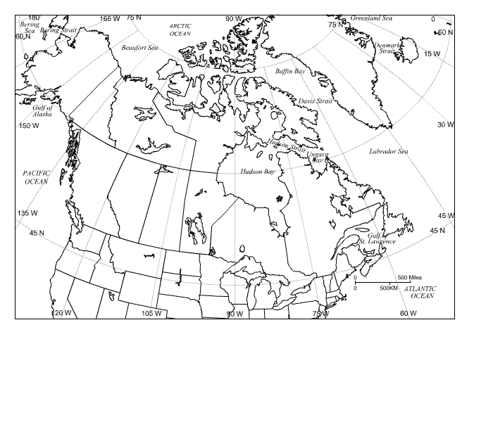 blank map of canada semblance