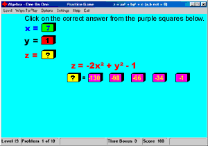 Algebra - One On One - Makes algebra a fun game.