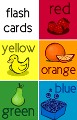 Yellow flashcards - Preschool & Kindergarten