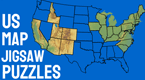 5 US state map jigsaw puzzle geography games