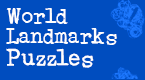 jigsaw puzzles - 50 world landmarks - 3 difficulty levels