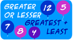 greater or lesser, greatest or least - comparison game
