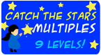 catch the stars - multiples math game