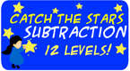 catch the stars - subtraction  math game