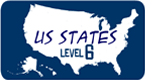 Advanced 50 states - usa map game Level 6