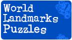 jigsaw puzzles - 50 world landmarks - 3 difficulty levels