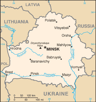 belarus location in europe