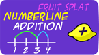 number line addition game - fruit splat math
