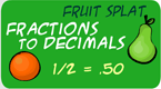 compare decimals fruit splat math game