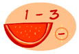 integers subtraction fruit splat